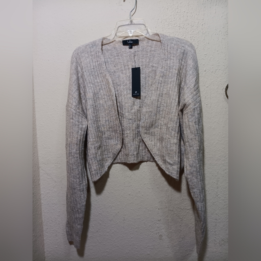 Lulu's Cream Ribbed Cardigan - Picture 2 of 8